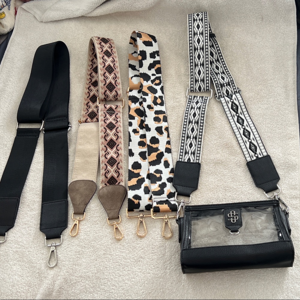 Simply Southern Black Crossbody Bag with Interchangeable Straps